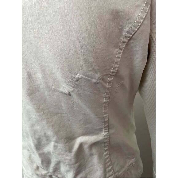 Ci Sono Light Cream Bomber Jacket with Zippers - Picture 6 of 9